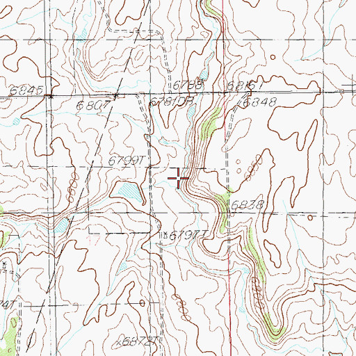 Topographic Map of Spring Creek, UT