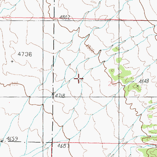Topographic Map of Spring Creek, UT