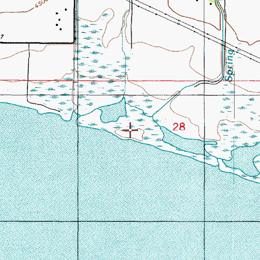 Topographic Map of Spring Creek, UT