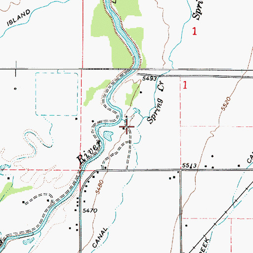 Topographic Map of Spring Creek, UT