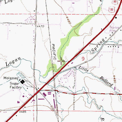 Topographic Map of Spring Creek, UT