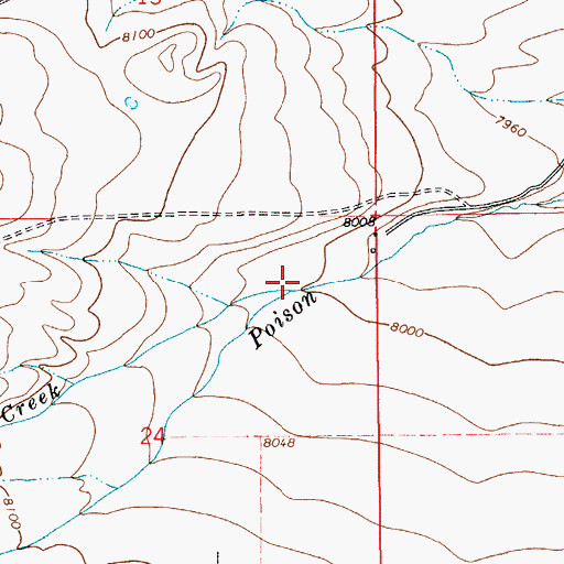 Topographic Map of Spring Creek, UT