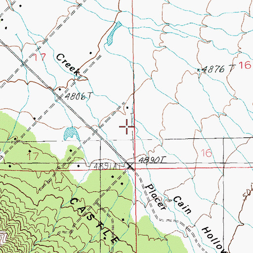 Topographic Map of Cain Hollow, UT