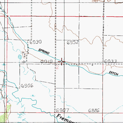 Topographic Map of Spring Ditch, UT