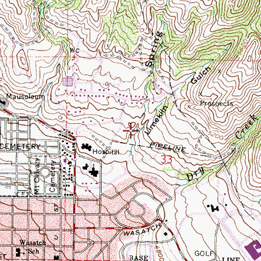 Topographic Map of Spring Gulch, UT