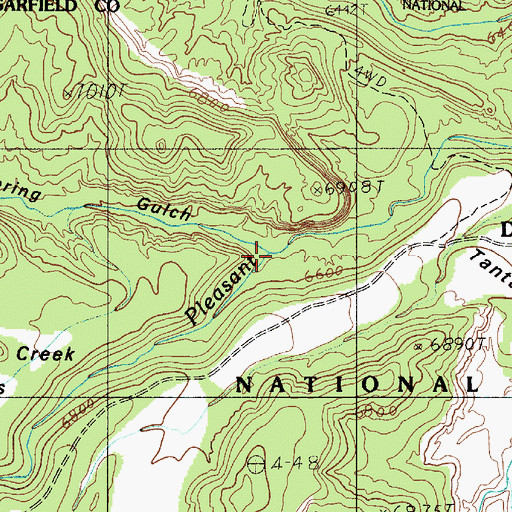Topographic Map of Spring Gulch, UT