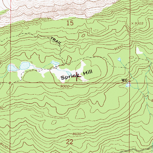 Topographic Map of Spring Hill, UT