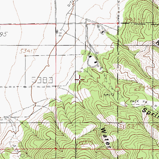 Topographic Map of Spring Hollow, UT