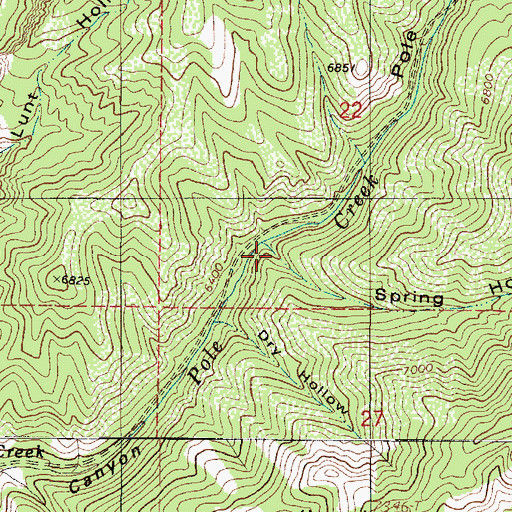 Topographic Map of Spring Hollow, UT