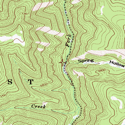 Topographic Map of Spring Hollow, UT