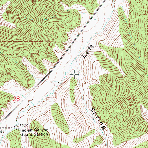 Topographic Map of Spring Hollow, UT