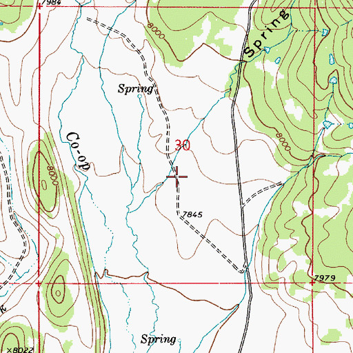 Topographic Map of Spring Hollow, UT