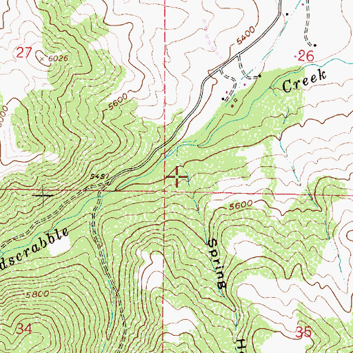 Topographic Map of Spring Hollow, UT