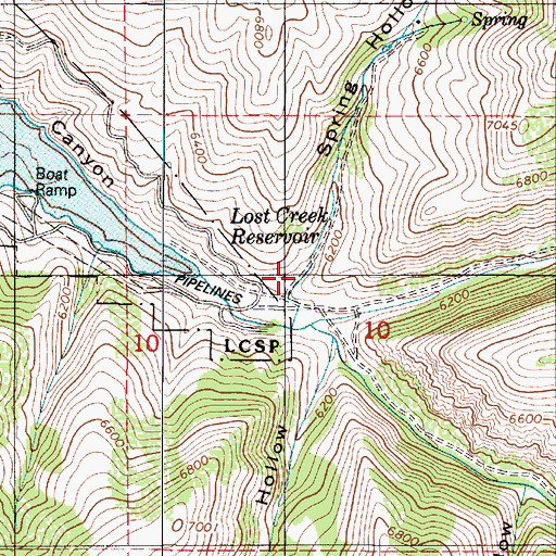 Topographic Map of Spring Hollow, UT