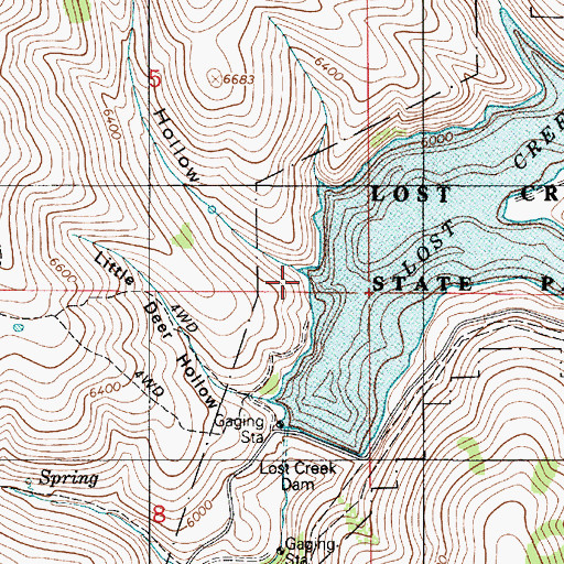 Topographic Map of Spring Hollow, UT