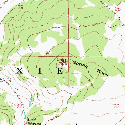 Topographic Map of Spring Knoll, UT