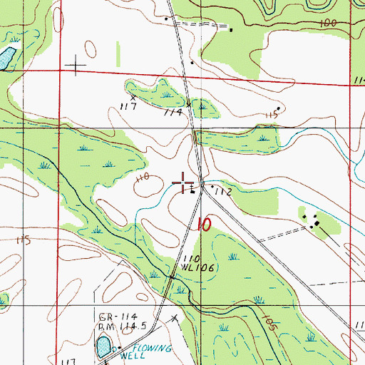 Topographic Map of Little Zion Church, AL