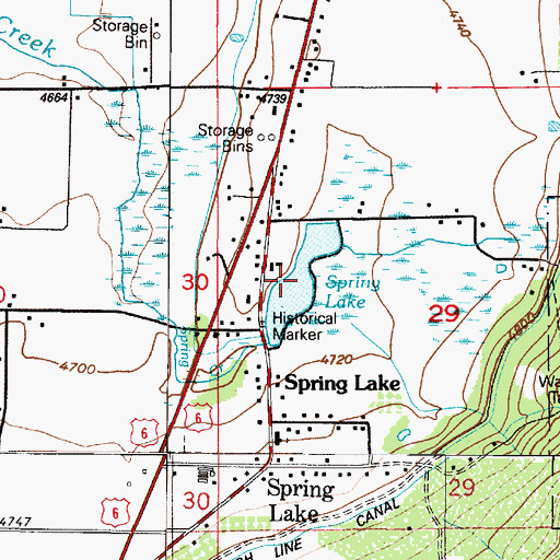 Topographic Map of Spring Lake, UT