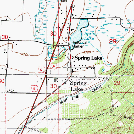 Topographic Map of Spring Lake, UT