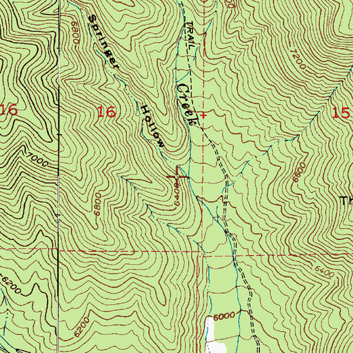 Topographic Map of Springer Hollow, UT