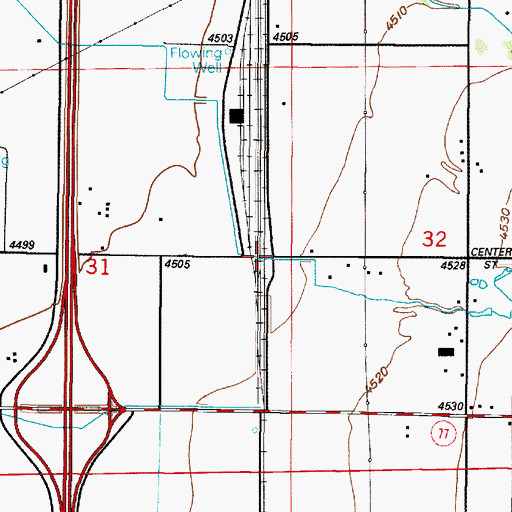 Topographic Map of Springville Station, UT
