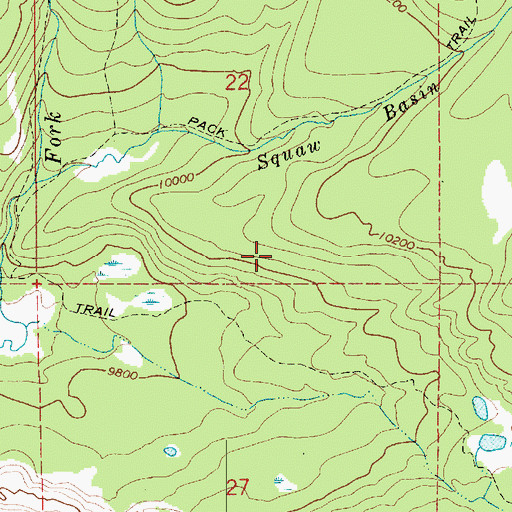 Topographic Map of Squaw Basin, UT