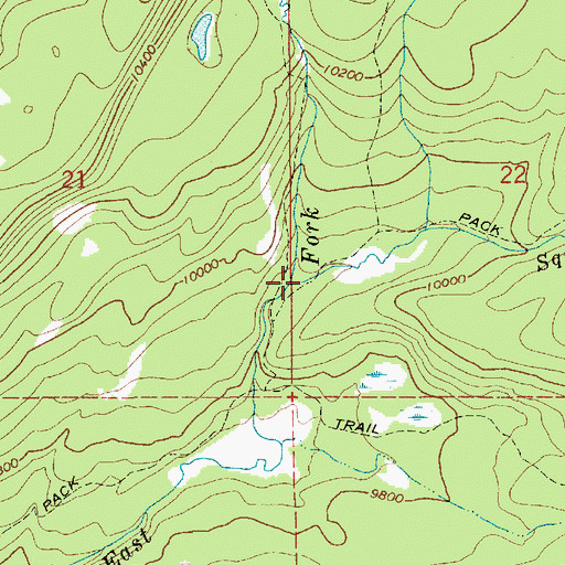 Topographic Map of Squaw Basin Creek, UT