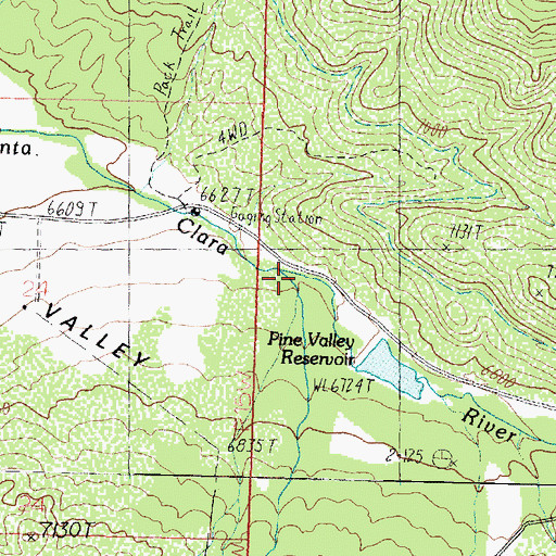 Topographic Map of Squaw Canyon, UT