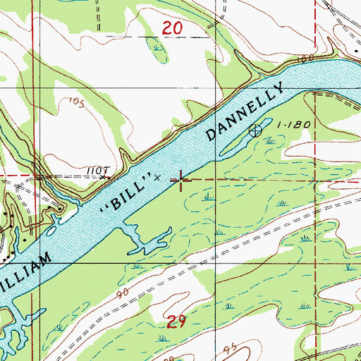 Topographic Map of Lower Portland Bar, AL