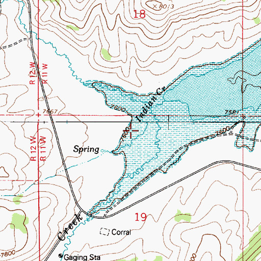 Topographic Map of Squaw Creek, UT