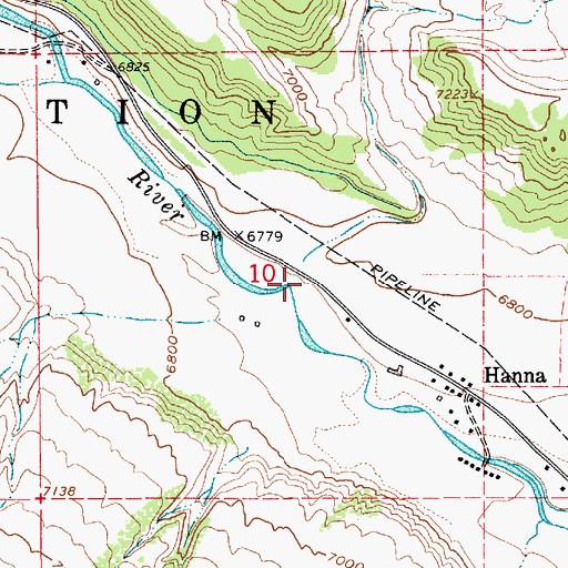 Topographic Map of Squaw Creek, UT