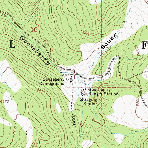 Topographic Map of Squaw Hollow, UT