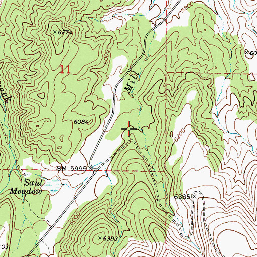Topographic Map of Squeedunk Canyon, UT