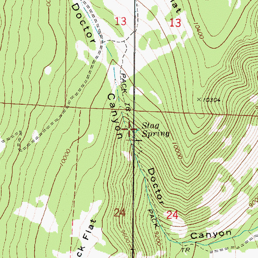 Topographic Map of Stag Spring, UT
