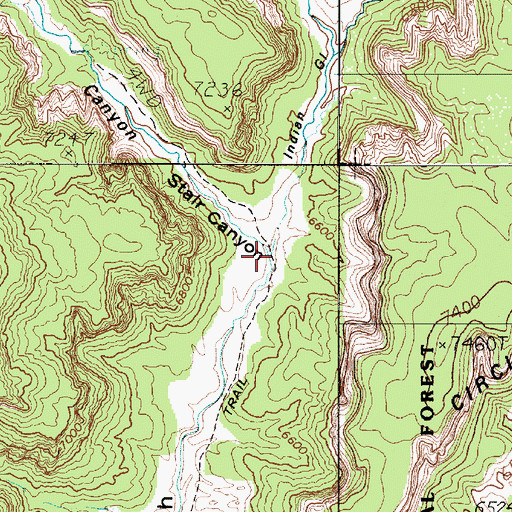 Topographic Map of Stair Canyon, UT