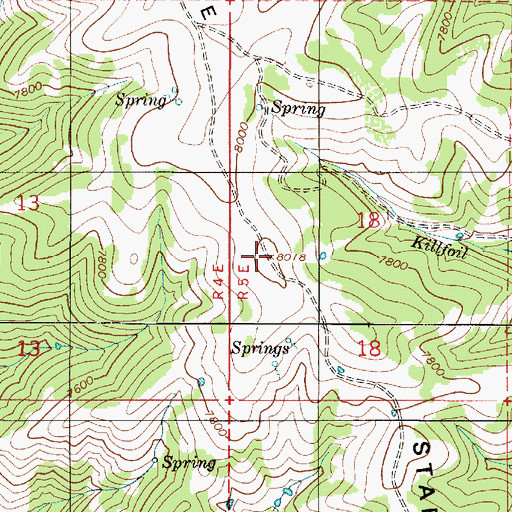 Topographic Map of Stark Ridge, UT