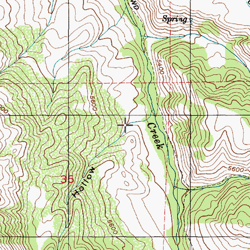 Topographic Map of Starks Hollow, UT