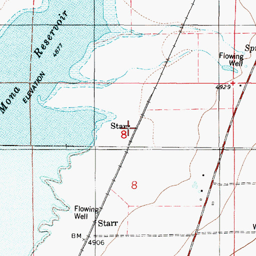 Topographic Map of Starr 8, UT
