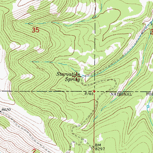 Topographic Map of Starvation Spring, UT