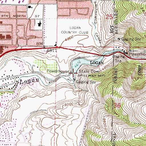 Topographic Map of State Dam, UT