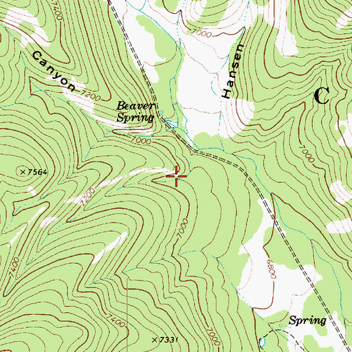 Topographic Map of Steam Mill Canyon, UT