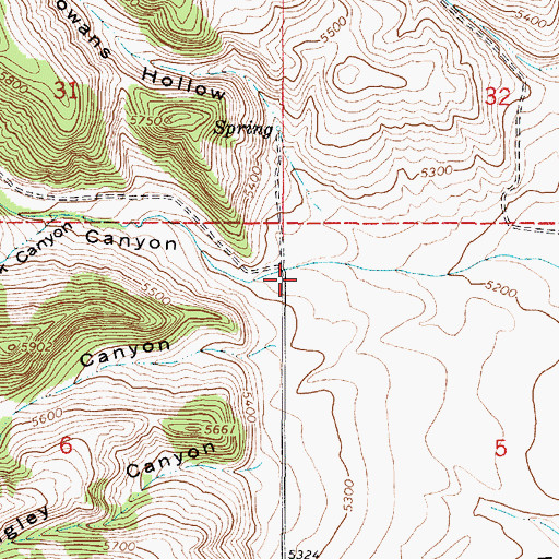 Topographic Map of Steel Canyon, UT