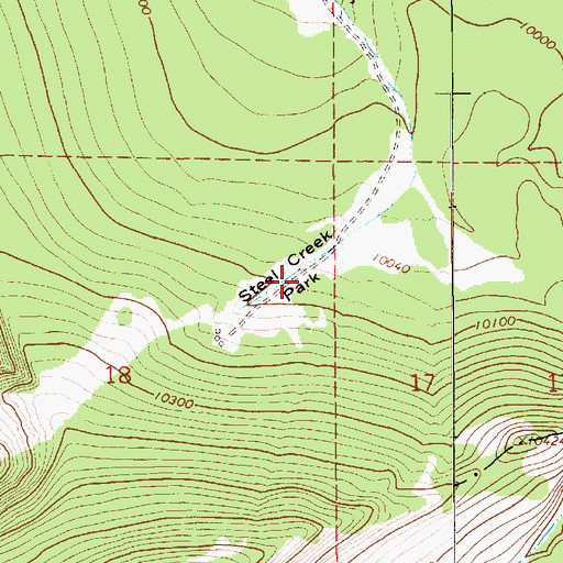 Topographic Map of Steel Creek Park, UT