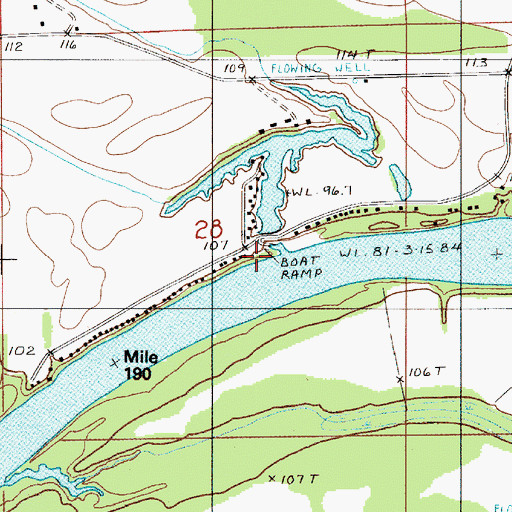 Topographic Map of McDowell Landing, AL