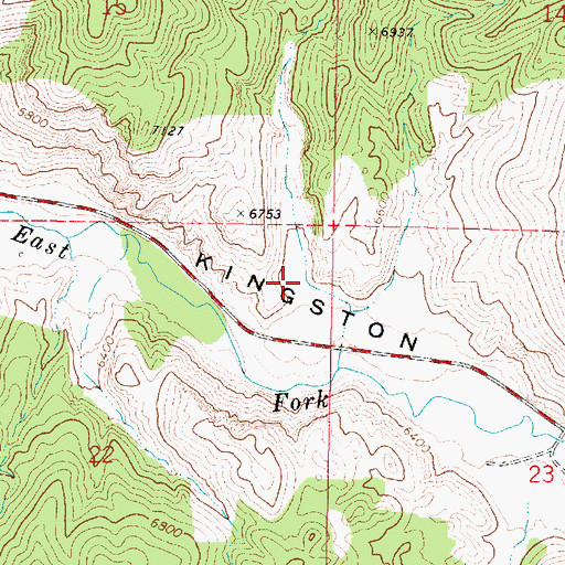 Topographic Map of Steens Canyon, UT