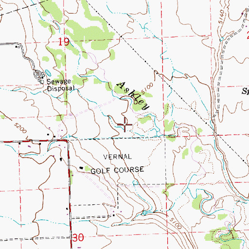 Topographic Map of Steinaker Draw, UT