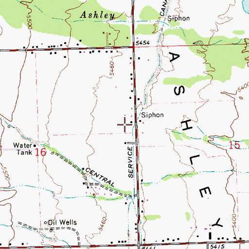 Topographic Map of Steinaker Service Canal, UT