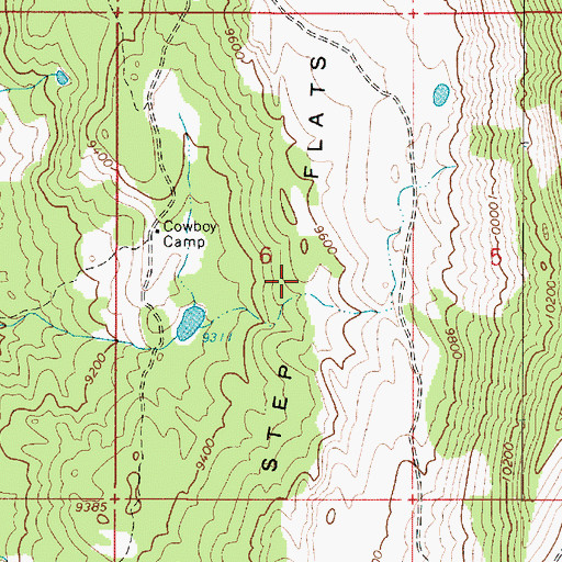 Topographic Map of Step Flats, UT