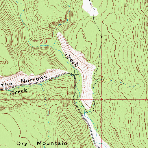 Topographic Map of Stevens Creek, UT