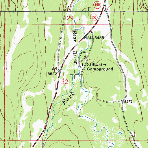 Topographic Map of Stillwater Fork, UT